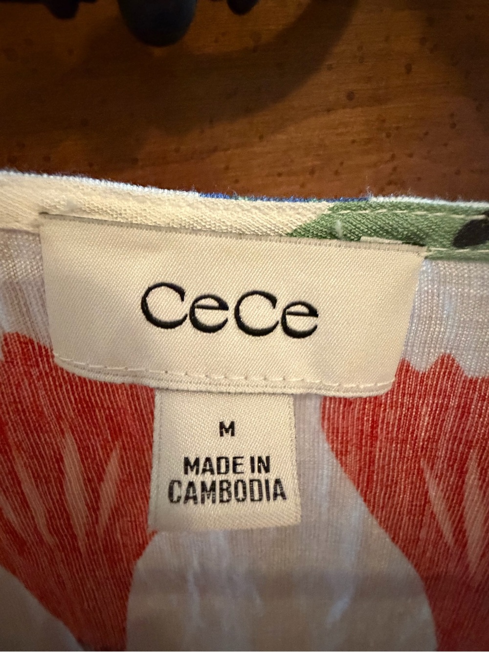 CeCe White Multicolor Floral & Sun Peasant Tunic - Picture 4 of 4